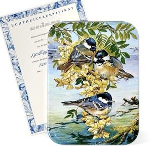 VTG Bradford Exchange Annaburg Ursula Band Bird Hanging Wall Tray w/ COA 1997